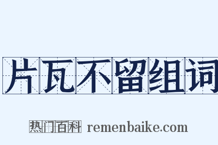 片瓦不留组词是什么意思的图片